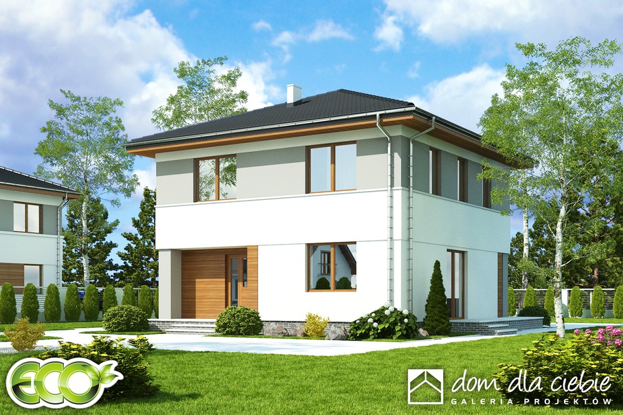 budowa domu Tadeusz bez garażu [B] (odbicie lustrzane) - New-House