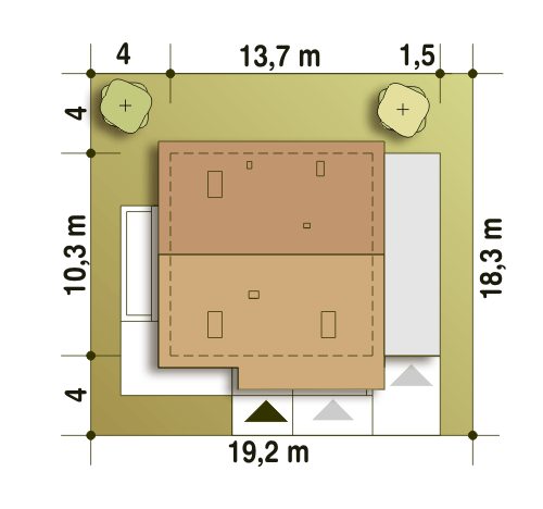 Nowinka III z garażem i wiatą [A1] - miniatura 11