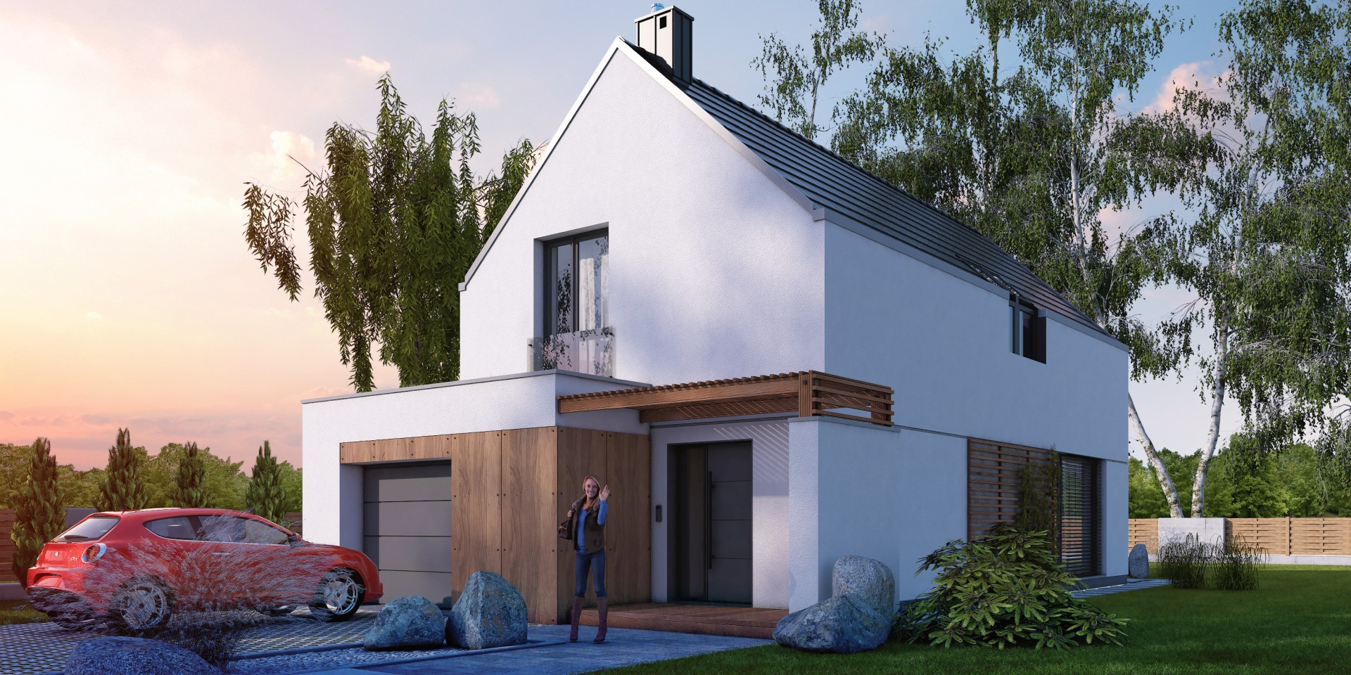 budowa domu Amoenus I G1 (Odbicie lustrzane) - New-House