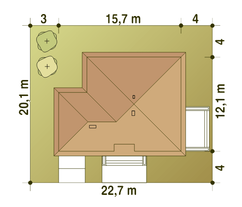 Kalandra III z garażem 1-st. [A] (odbicie lustrzane) - miniatura 9
