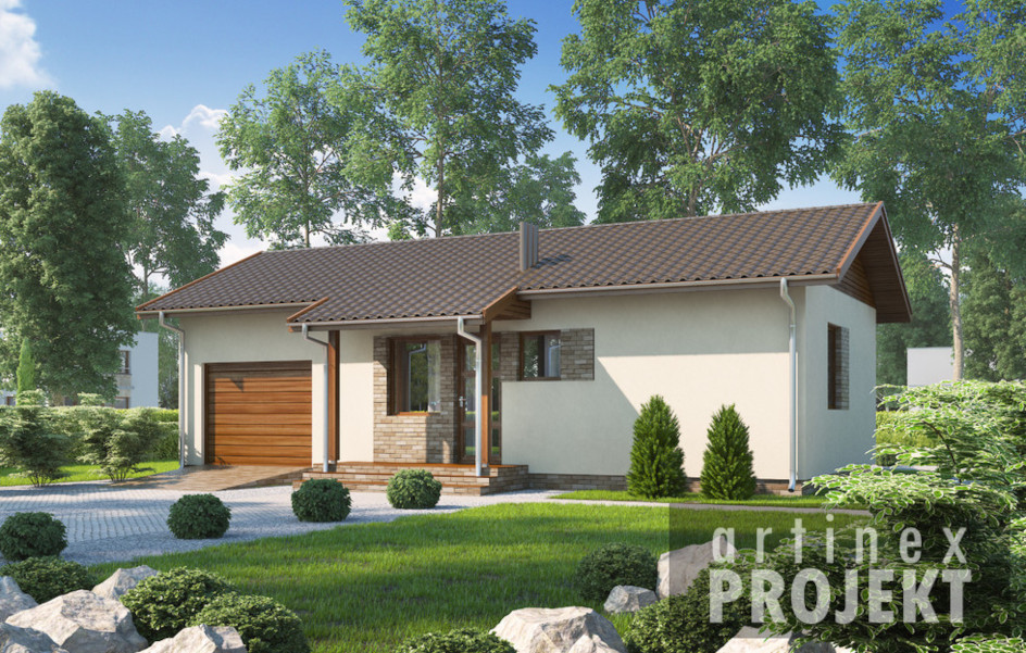 Budowa domu D51 - Justyna z garażem (odbicie lustrzane) z New-House