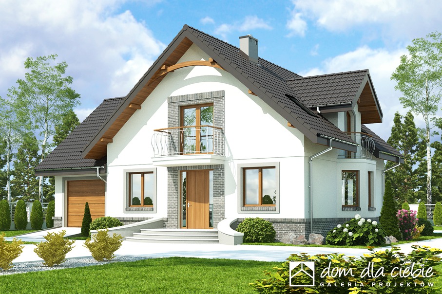budowa domu Dom Dla Ciebie 4 z garażem 1-st. [A] (odbicie lustrzane) - New-House