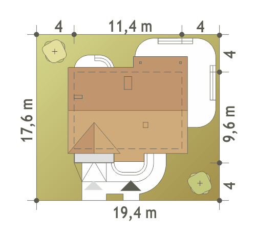 Dominik z garażem 1-st. [A] (odbicie lustrzane) - miniatura 10