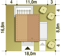 Ala z garażem 1-st. [A] (odbicie lustrzane) - miniatura 10