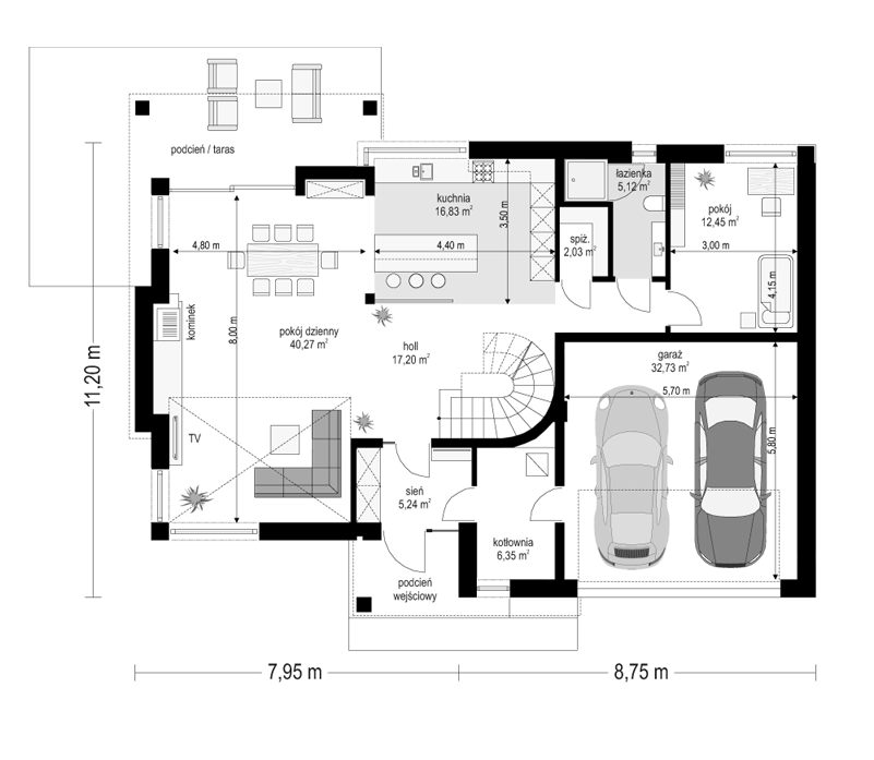 budowa domu Riwiera 3 (odbicie lustrzane) - New-House
