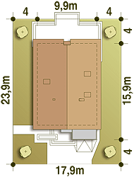 Jola z garażem 1-st. [A] (odbicie lustrzane) - miniatura 10