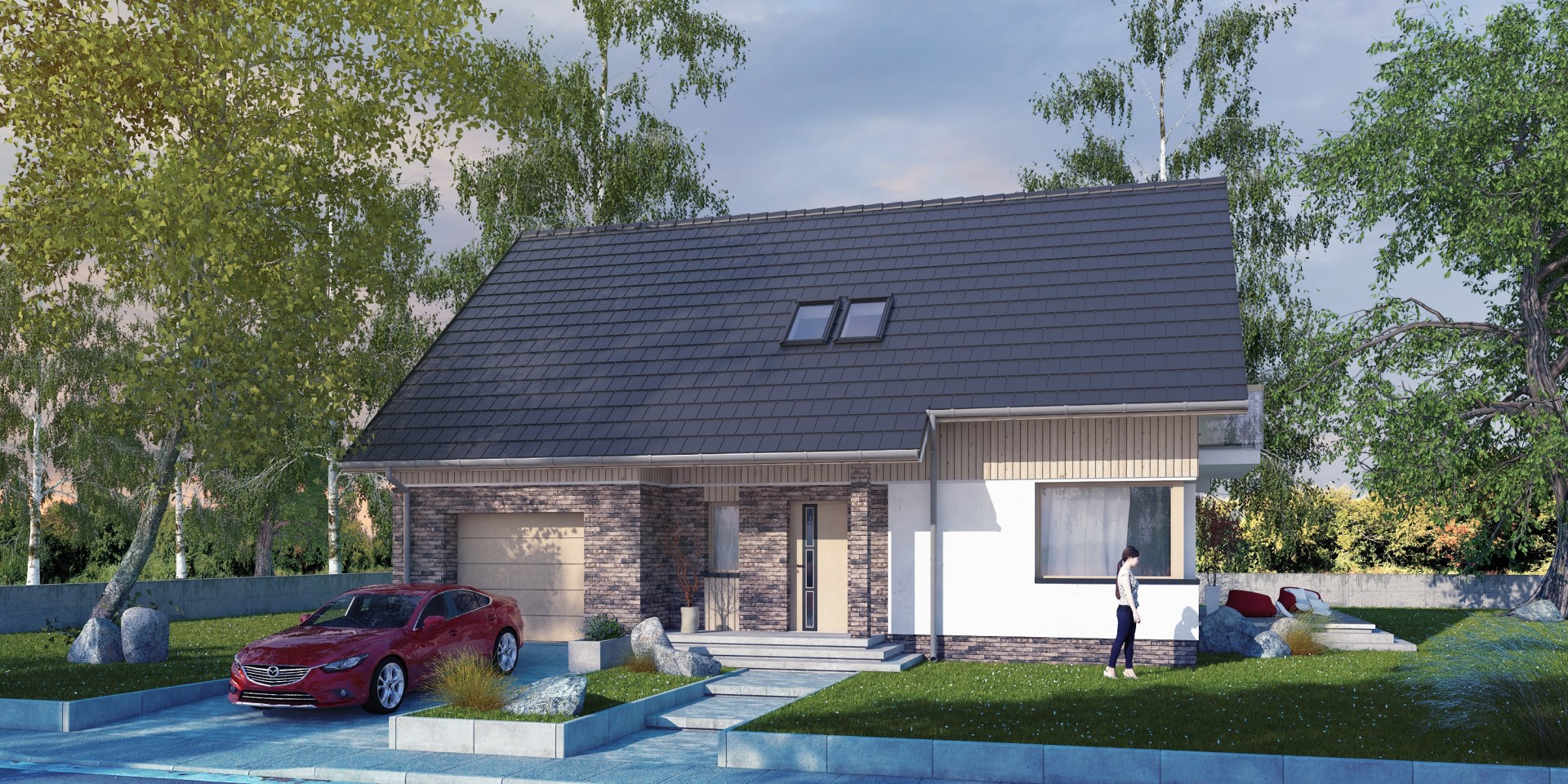 budowa domu Acceptus I PG1 (Odbicie lustrzane) - New-House