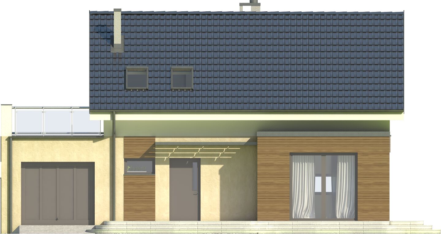 Eco 1 z garażem 1-st. [A] (odbicie lustrzane) - miniatura 2