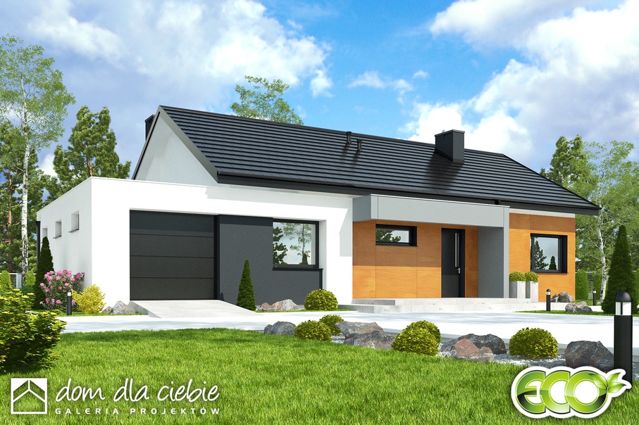 budowa domu Kalikst z garażem 1-st. [A] - New-House