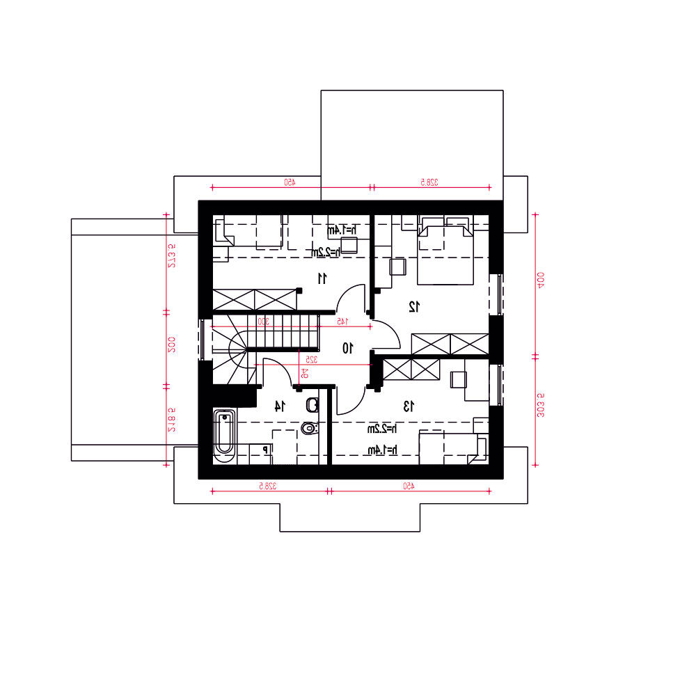 Figa z garażem 1-st. [A] (odbicie lustrzane) - miniatura 11