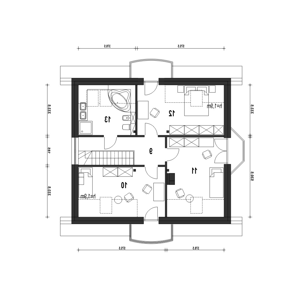 Dom dla Ciebie 1 w3 bez garażu [B] (odbicie lustrzane) - miniatura 9