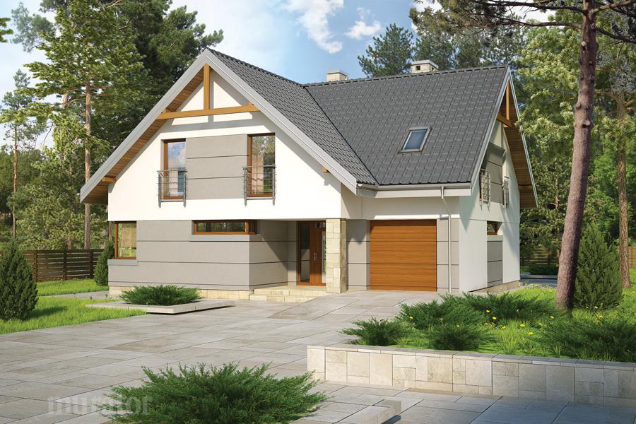 budowa domu Optymalny (z wentylacją mechaniczną i rekuperacją) EM133 -New-House