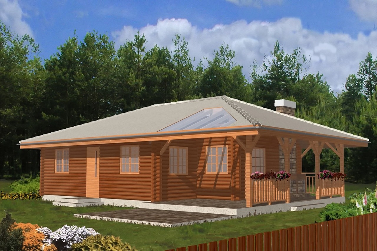 budowa domu Pogodny drewniany (odbicie lustrzane) - New-House