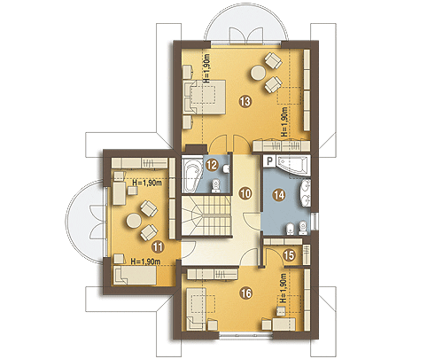 Kowalik II z garażem 1-st. [A] (odbicie lustrzane) - miniatura 10