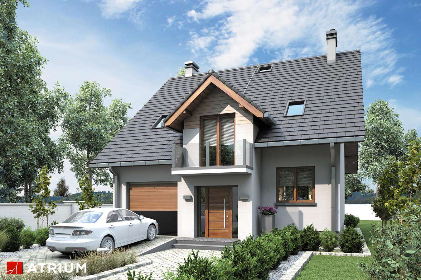 budowa domu Kanon II Bis odbicie lustrzane - New-House