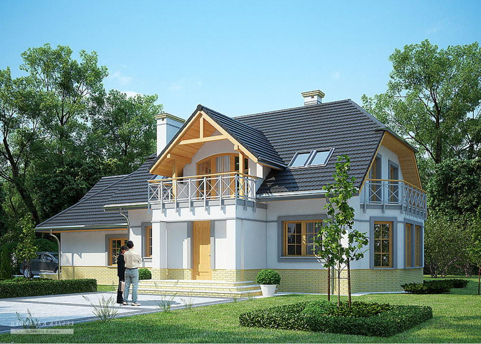 Budowa domu LK&1107 (odbicie lustrzane) z New-House