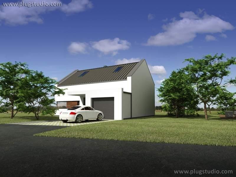 PS-KS-85-20G-V2 NOWOCZESNY DOM JEDNORODZINNY - PROJEKT ENERGOOSZCZĘDNY - miniatura 4