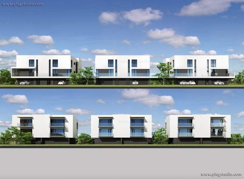 DEV-V9 NOWOCZESNY BUDYNEK TYPU BLIŹNIAK, ECO PŁASKI DACH - miniatura 2