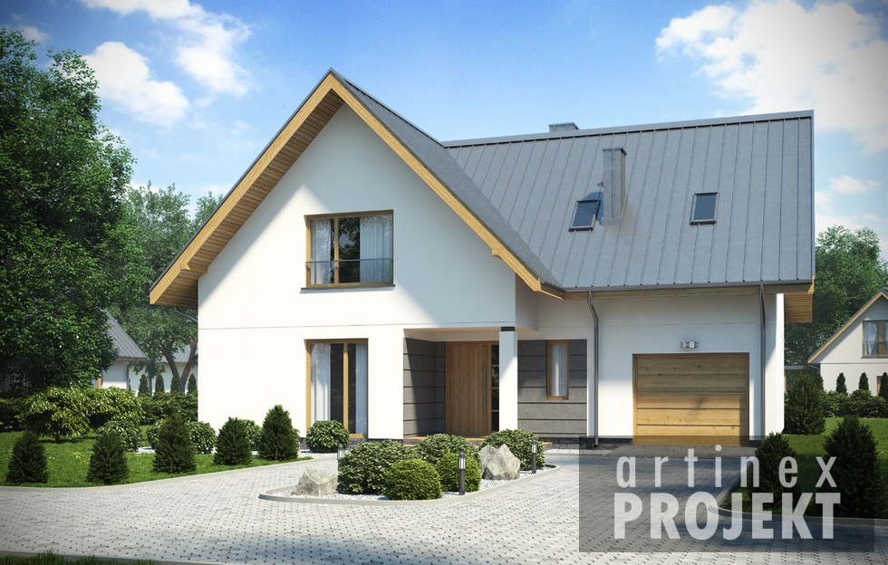 budowa domu - D184A (odbicie lustrzane) - New-House