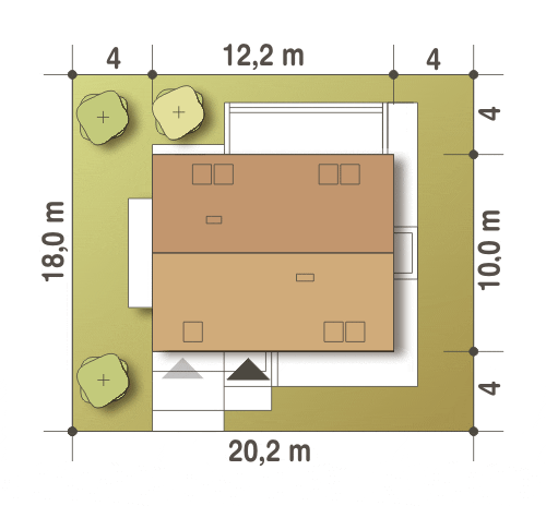 Bernikla II z garażem 1-st. [A] (odbicie lustrzane) - miniatura 11
