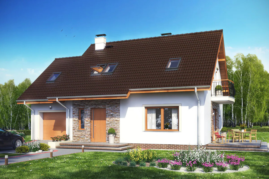 Budowa domu PINCZER 6 Z GARAŻEM (odbicie lustrzane) z New-House