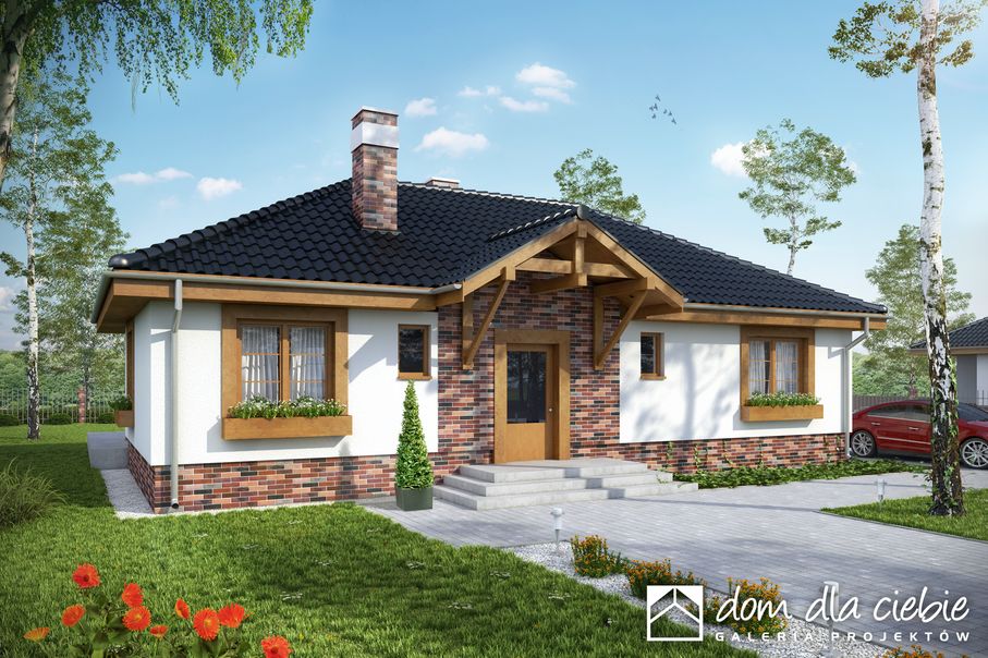 budowa domu Filipek bez garażu [B2] (odbicie lustrzane) - New-House