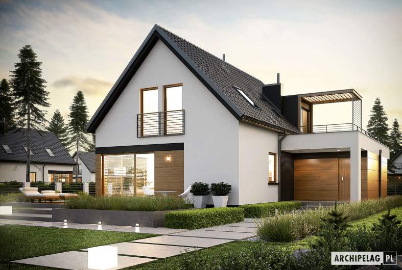 budowa domu E13 G1 ECONOMIC (odbicie lustrzane) - New-House