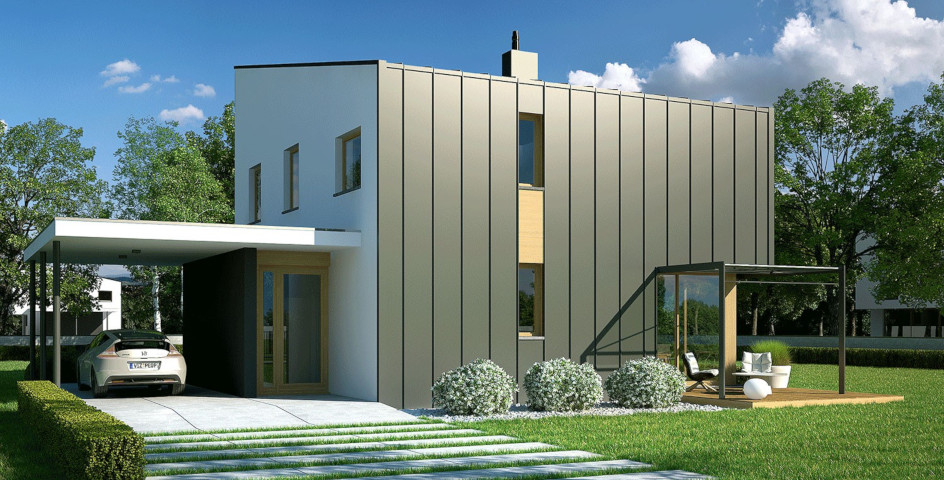 budowa domu EX 12 (z wiatą) ENERGO PLUS - New-House