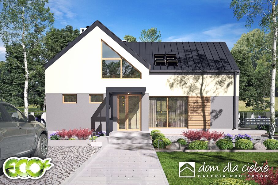 budowa domu Sobota bez garażu [B] (odbicie lustrzane) - New-House