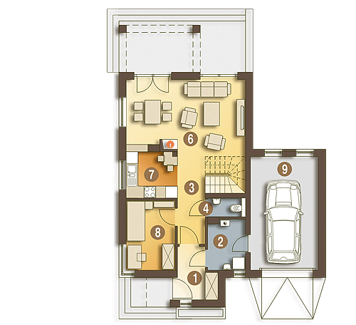 Iza trend z garażem 1-st. [A2] (odbicie lustrzane) - miniatura 8