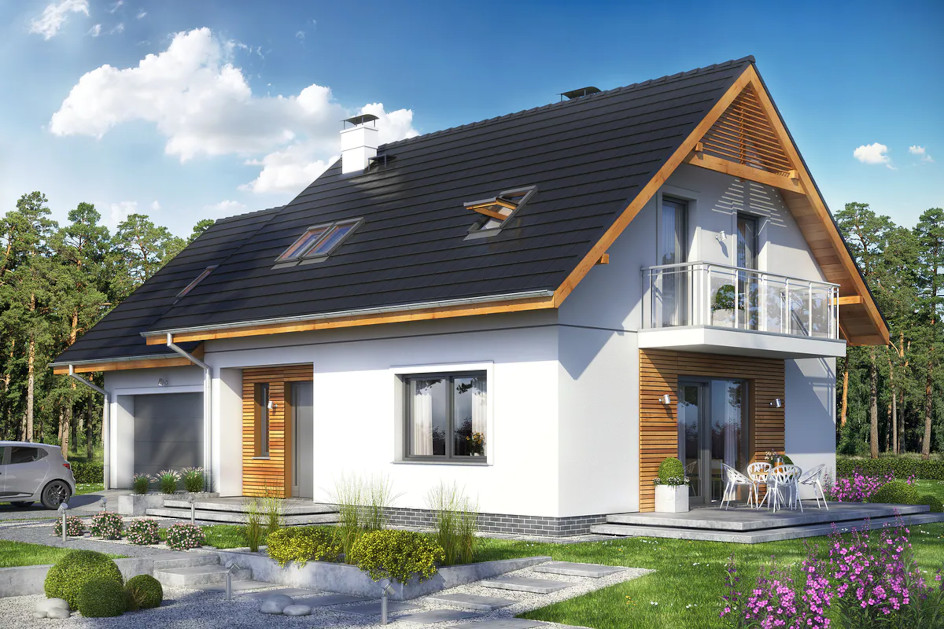 Budowa domu PINCZER 4 Z GARAŻEM XL (odbicie lustrzane) z New-House