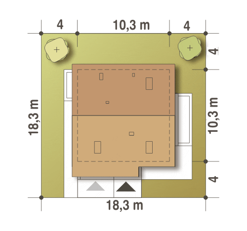 Nowinka III z garażem 1-st. [A] (odbicie lustrzane) - miniatura 11