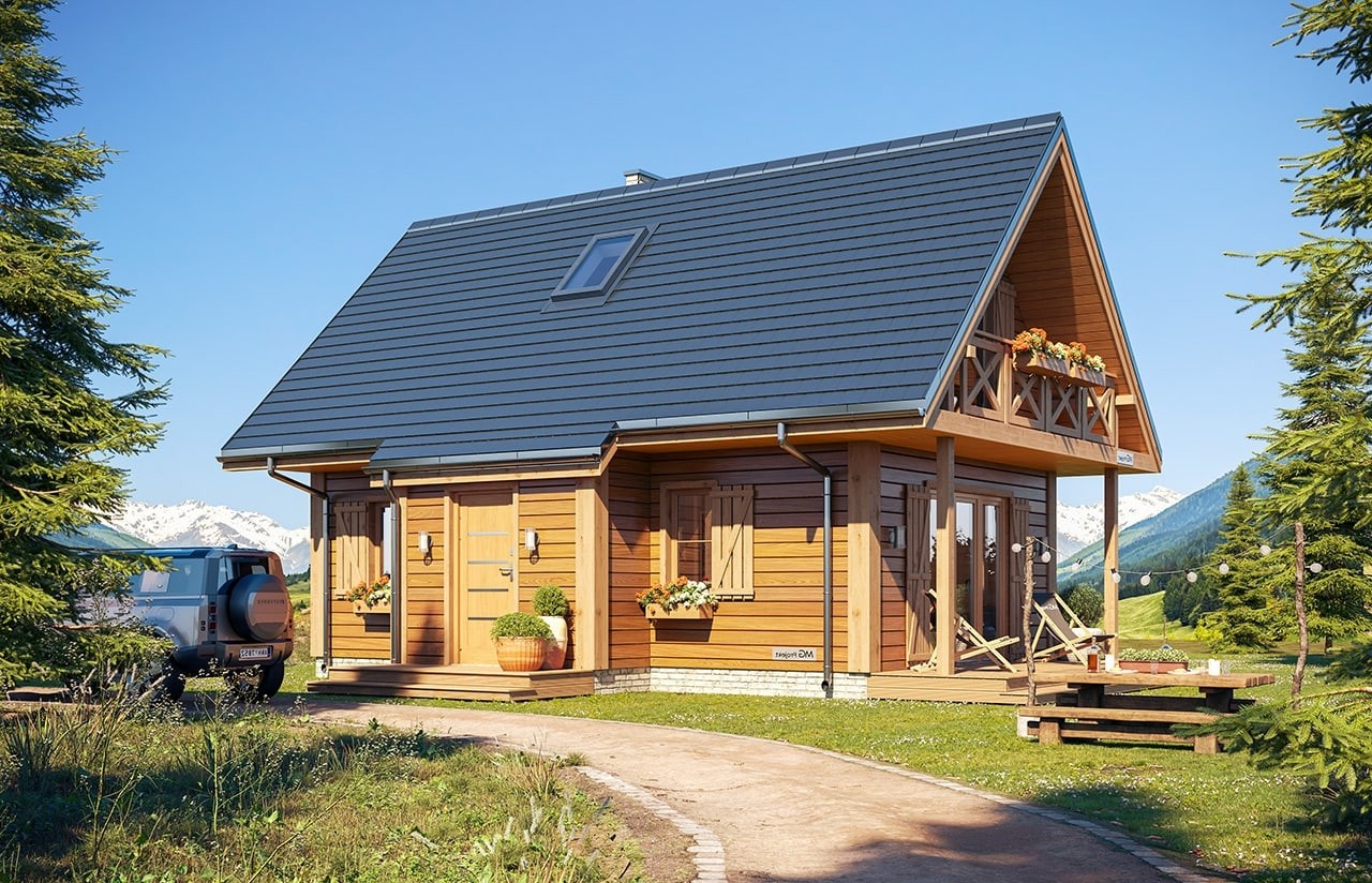 budowa domu - Sosenka 4 (odbicie lustrzane) - New-House
