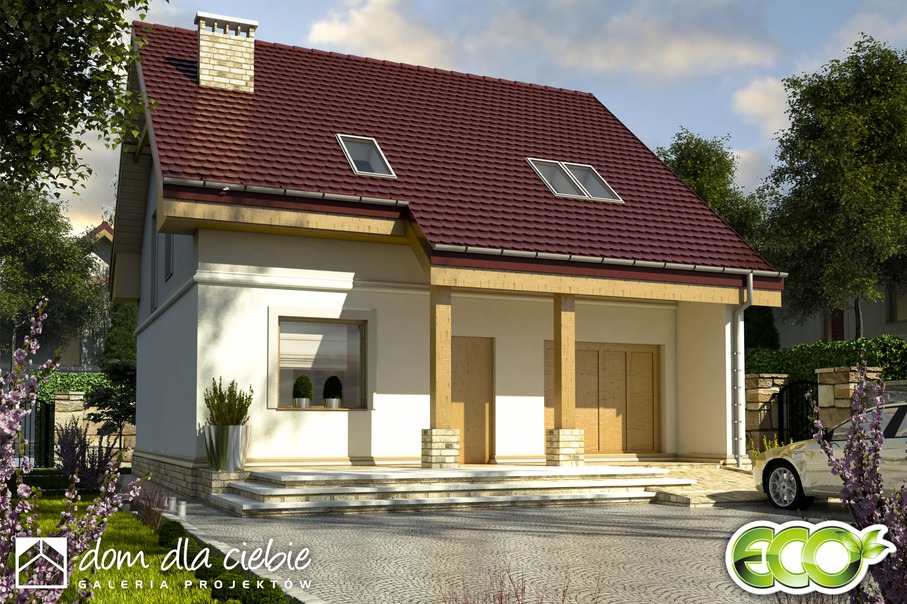 budowa domu Szczęśliwa II z garażem 1-st. [A] - New-House
