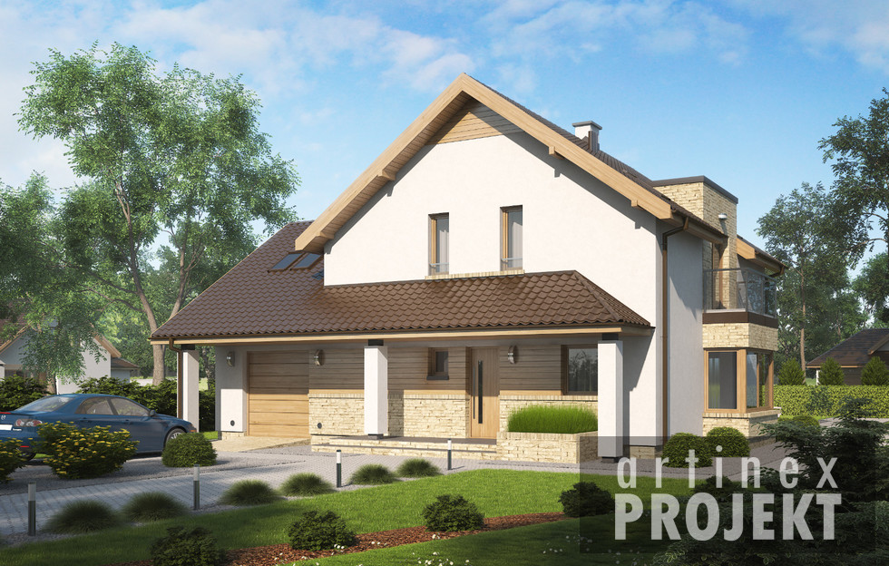 budowa domu- D156A (odbicie lustrzane)- New-House