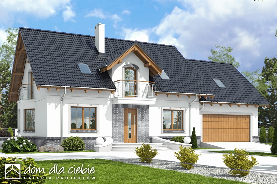 budowa domu Dom Dla Ciebie 7 z garażem 2-st. [A1] - New-House