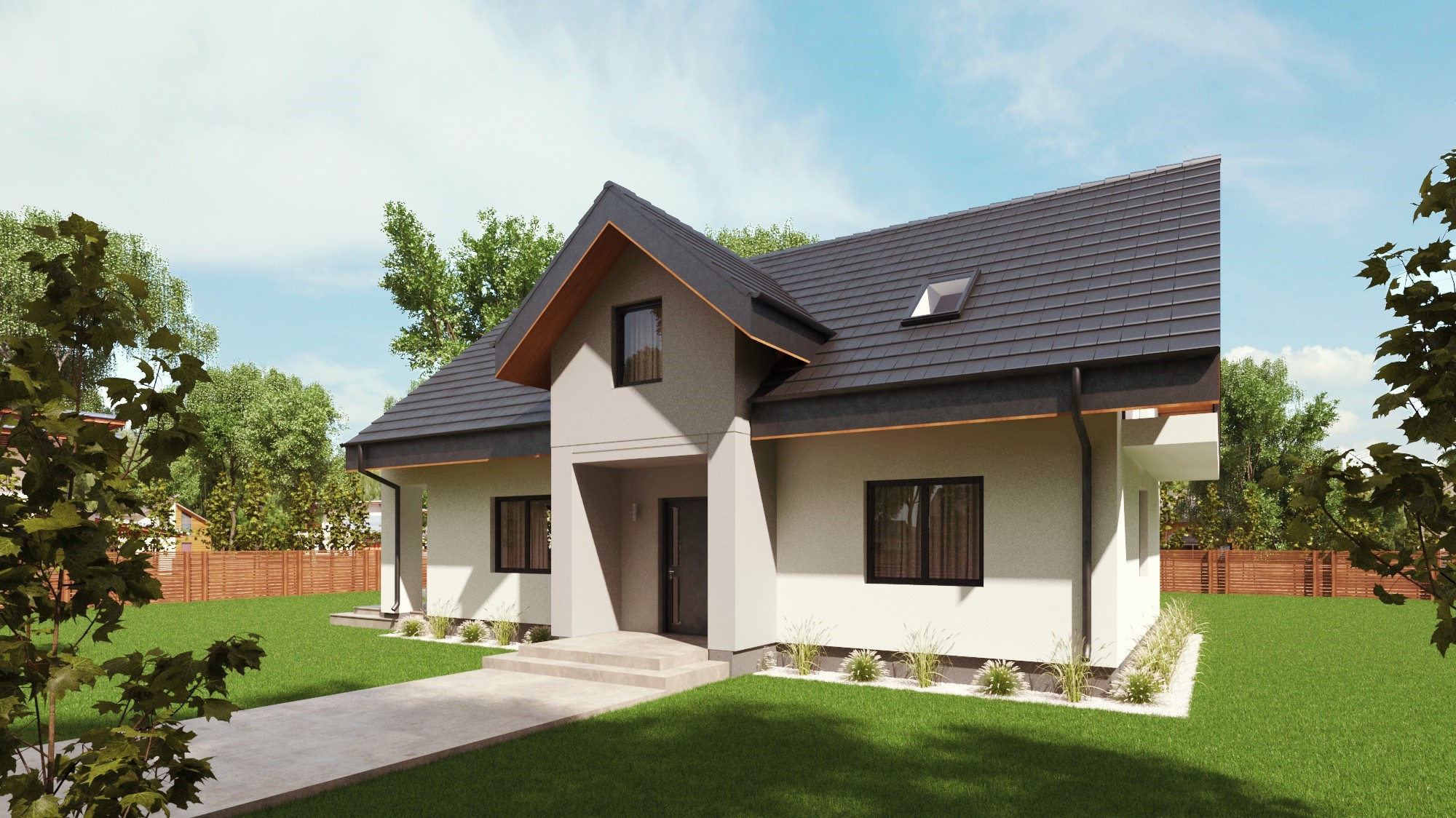 budowa domu uA43 (Odbicie lustrzane) - New-House