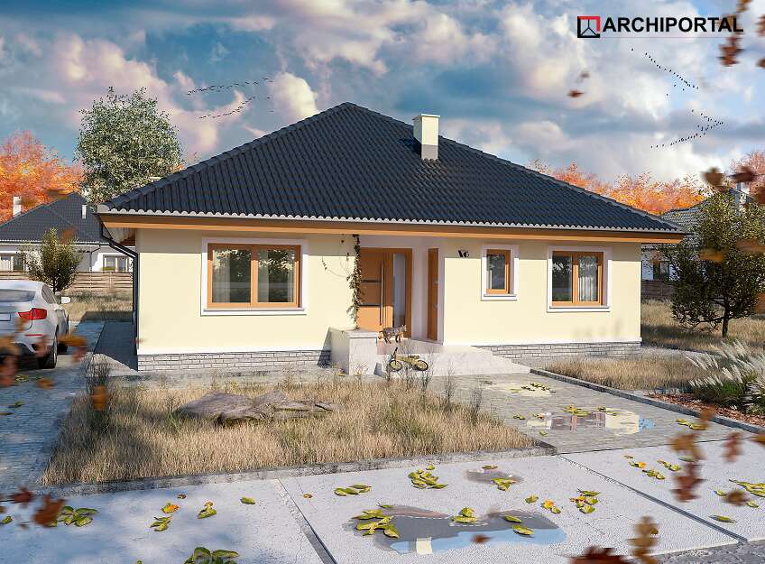 budowa domu Serafin paliwo stałe (odbicie lustrzane) - New-House