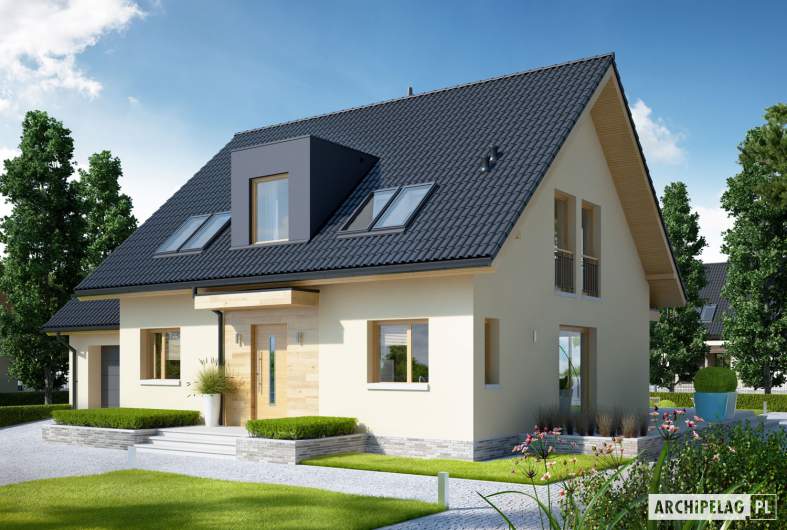 budowa domu E5 G1 ECONOMIC (wersja D) (odbicie lustrzane) - New-House