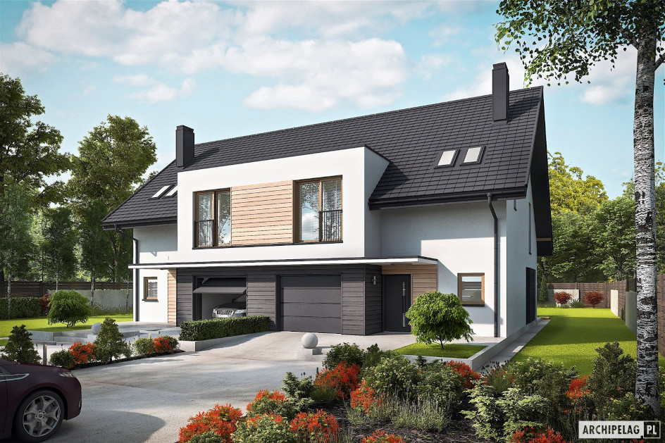 Budowa domu Konrad G1 (bliźniak) (odbicie lustrzane) z New-House
