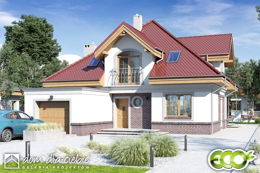 budowa domu Nowa II z garażem 1-st. [A1] - New-House