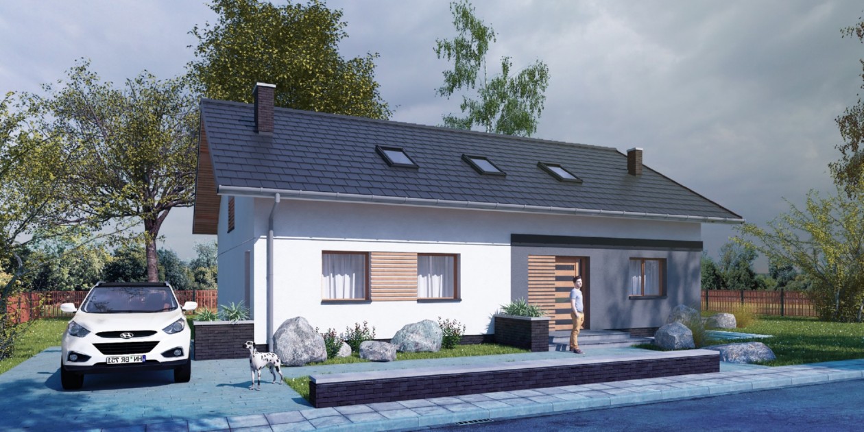 budowa domu Rectus II (Odbicie lustrzane) - New-House