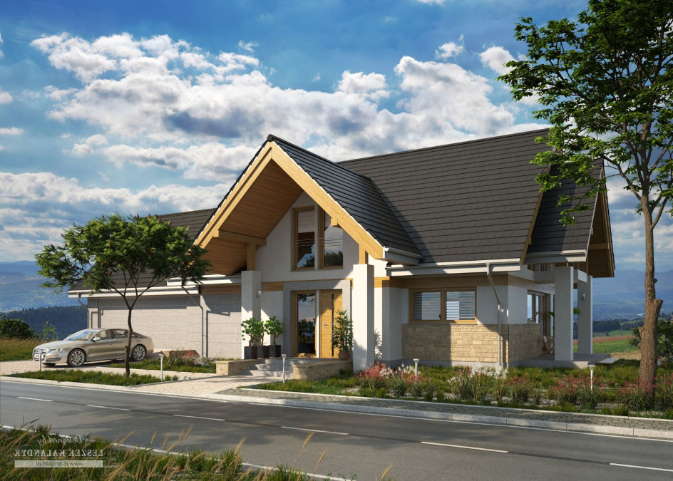 Budowa domu LK&1388 (odbicie lustrzane) z New-House