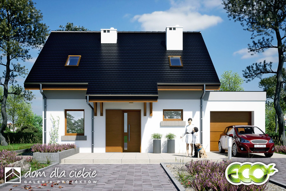 Budowa domu Daktyl z garażem 1-st.[A] z New-House