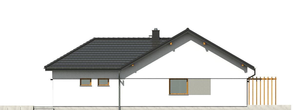 budowa domu Kaja z garażem 1-st. [A] (odbicie lustrzane) - New-House
