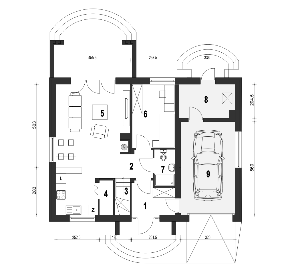 Inka IV z garażem 1-st. [A] - miniatura 9