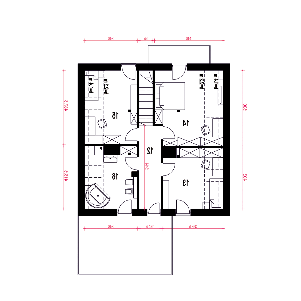 Nowalia z garażem 1-st. [A] (odbicie lustrzane) - miniatura 10