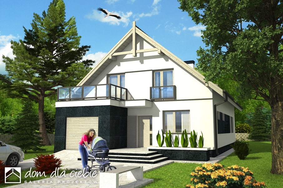 budowa domu Jola z garażem 1-st. [A] - New-House