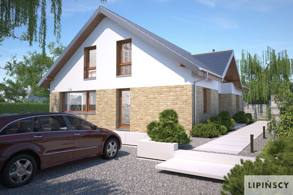 Budowa domu Rodez II DCP328a (odbicie lustrzane) z New-House