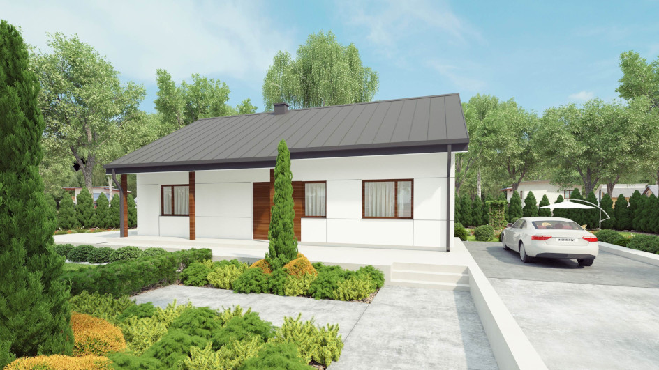 Budowa domu uA77 (odbicie lustrzane) z New-House